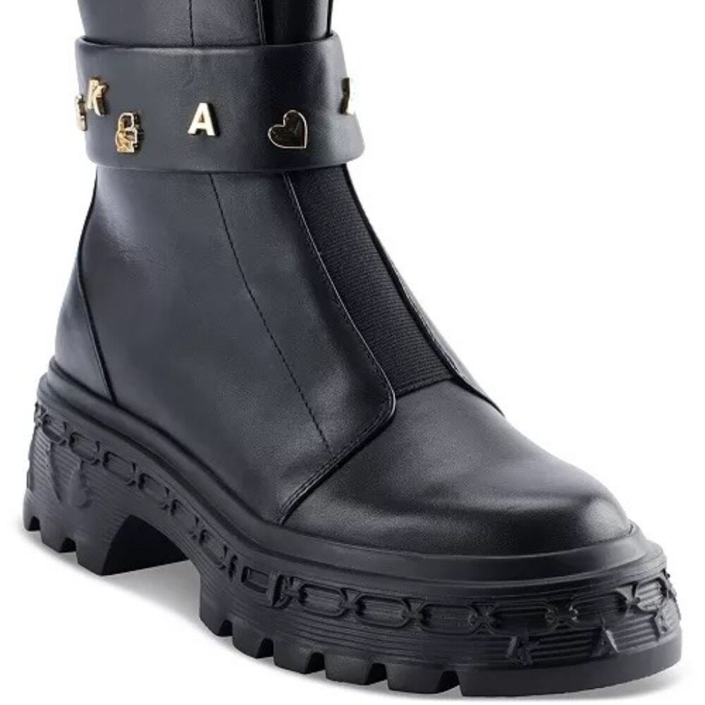 Karl Lagerfeld Paris • Latisha Lug Booties • Women’s 7.5 • Black • NIB